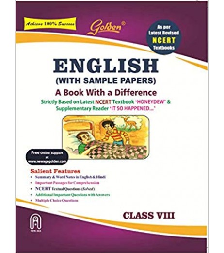 Golden English: (With Sample Papers) A book with a Difference for Class- 8 CBSE Class 8 - SchoolChamp.net